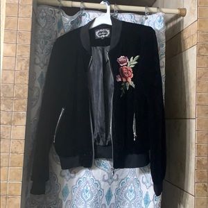 Velvet zip jacket